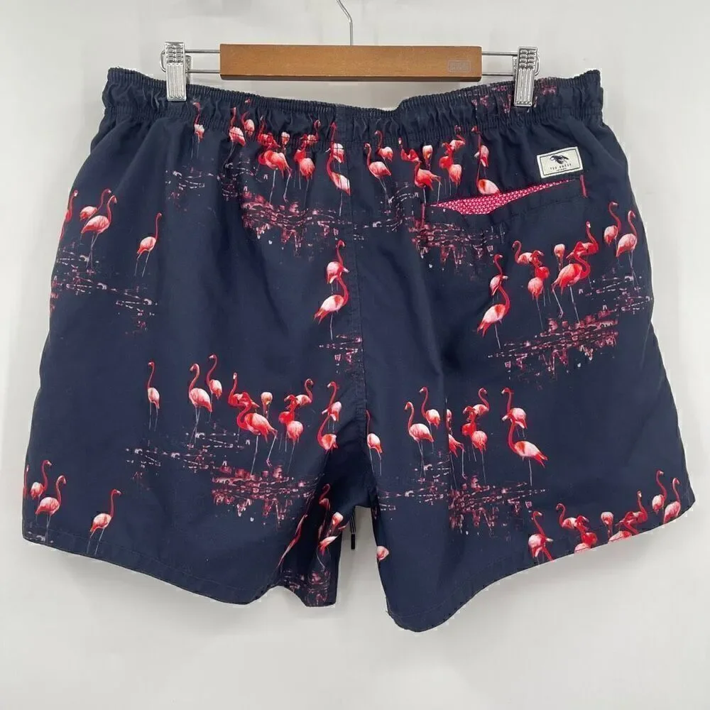 Ted Baker London Multicolor Flamingos Slim Fit Quick Dry Swim Trunks Size 6